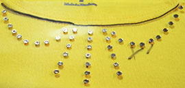 Placing crystals on the transfer sheet
